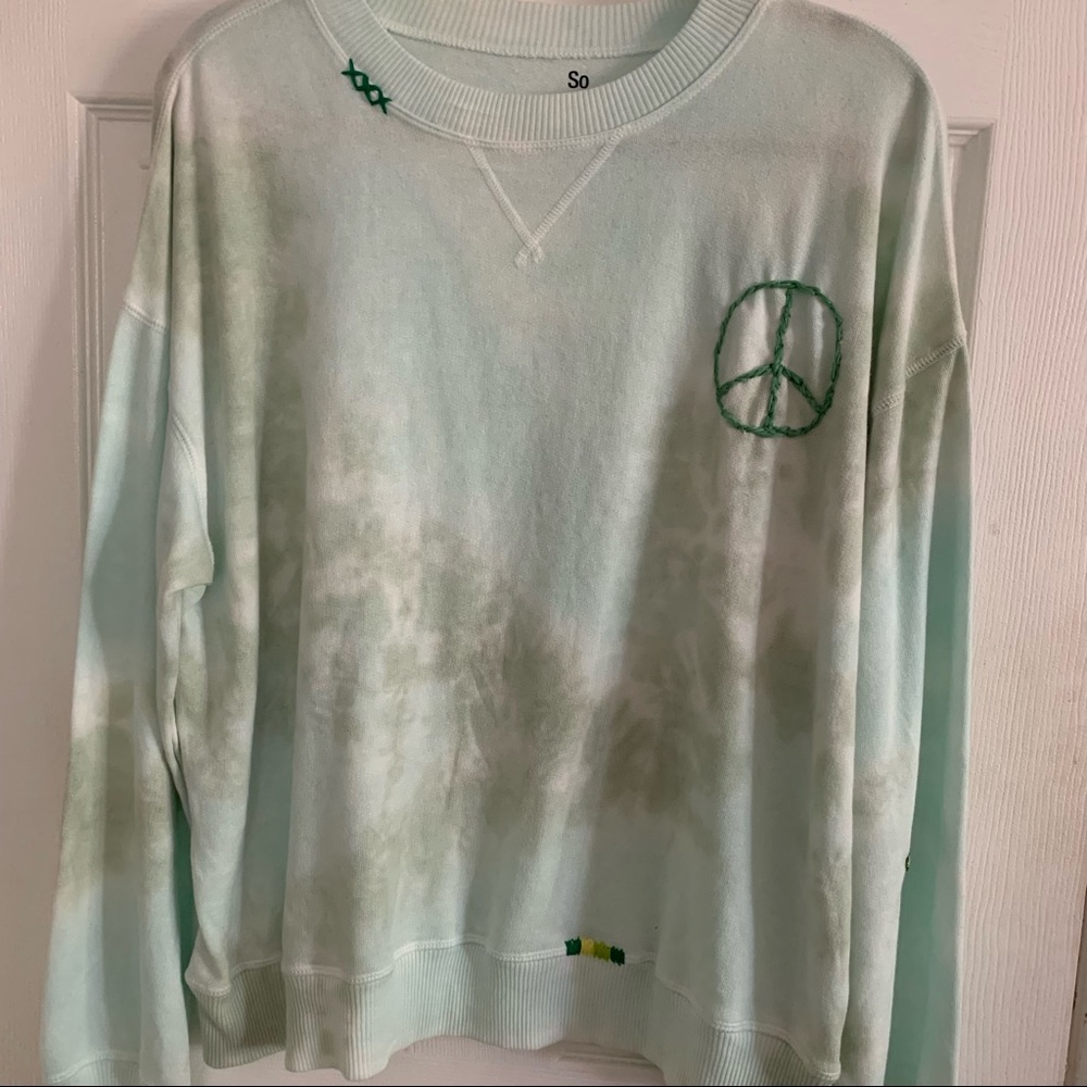 embroidered crew neck